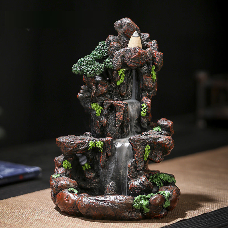 Resin Mountain Backflow Incense Burner