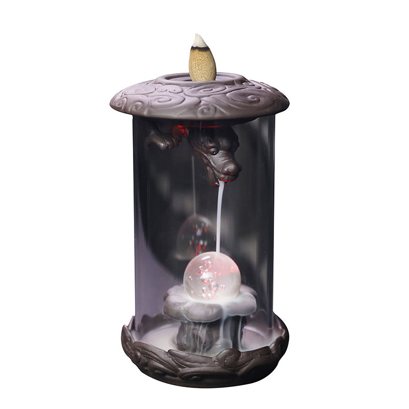 Handmade Purple Clay Backflow Incense Burner