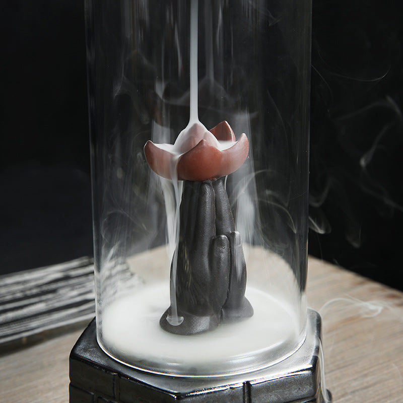 Large Lotus Ceramic Backflow Incense Burner