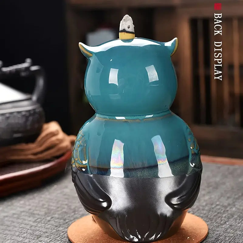 Owl Ceramic Backflow Incense Burner