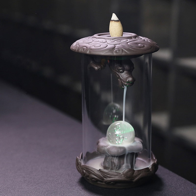 Handmade Purple Clay Backflow Incense Burner