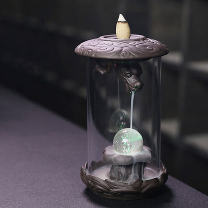 Handmade Purple Clay Backflow Incense Burner