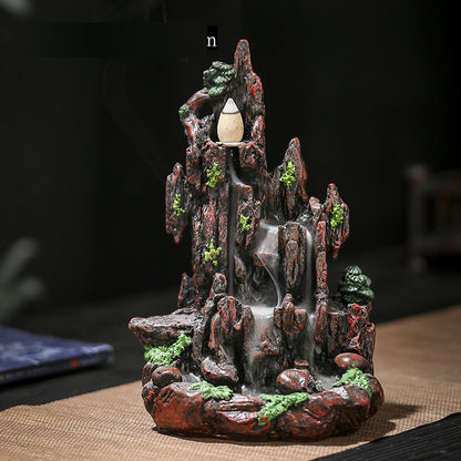 Resin Mountain Backflow Incense Burner
