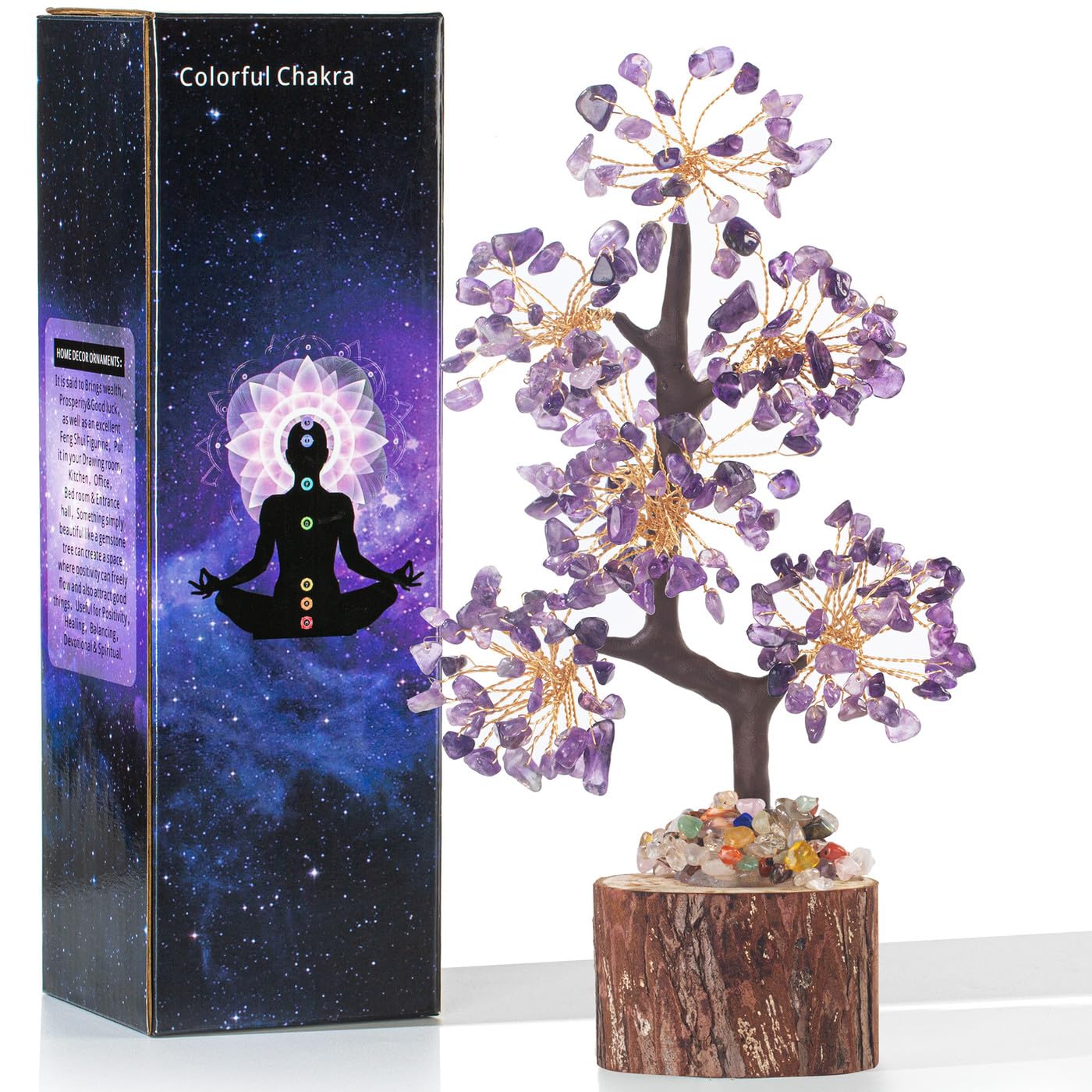 Amethyst Crystal Tree Feng Shui Money Bonsai