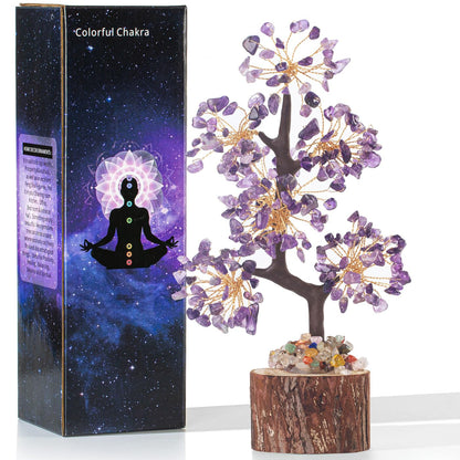 Amethyst Crystal Tree Feng Shui Money Bonsai