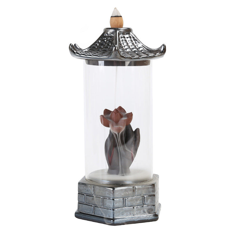 Large Lotus Ceramic Backflow Incense Burner