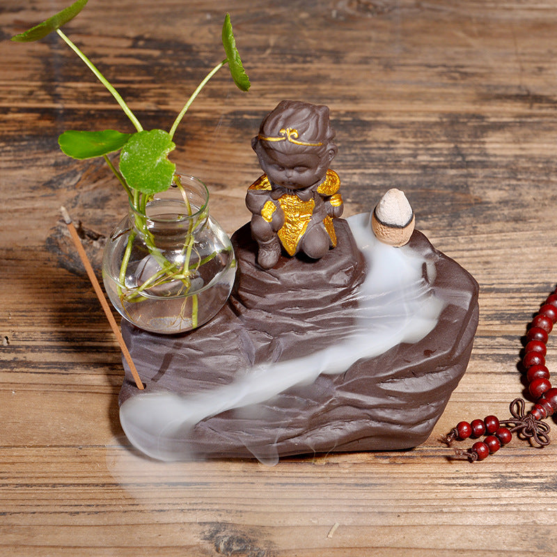 Creative Sun Wukong Ceramic Incense Burner