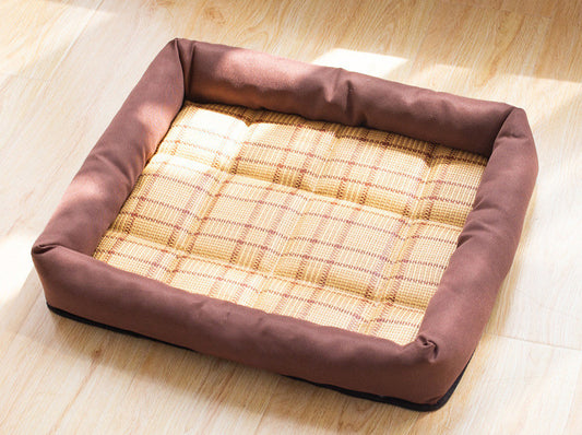 Removable Oxford Cloth Dog Bed with Cooling Mat