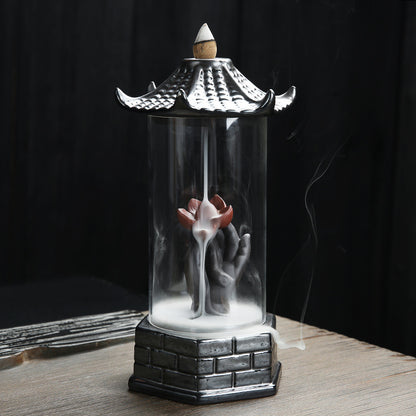 Large Lotus Ceramic Backflow Incense Burner