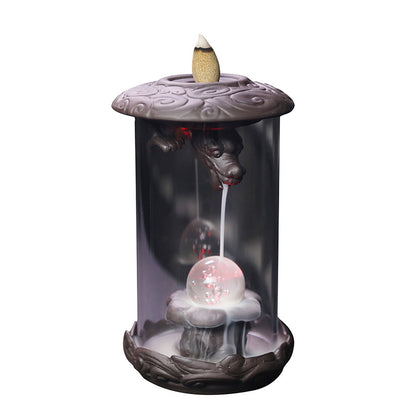 Handmade Purple Clay Backflow Incense Burner