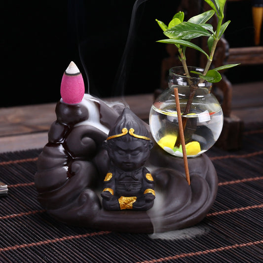 Creative Sun Wukong Ceramic Incense Burner