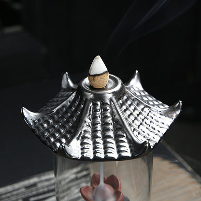 Large Lotus Ceramic Backflow Incense Burner