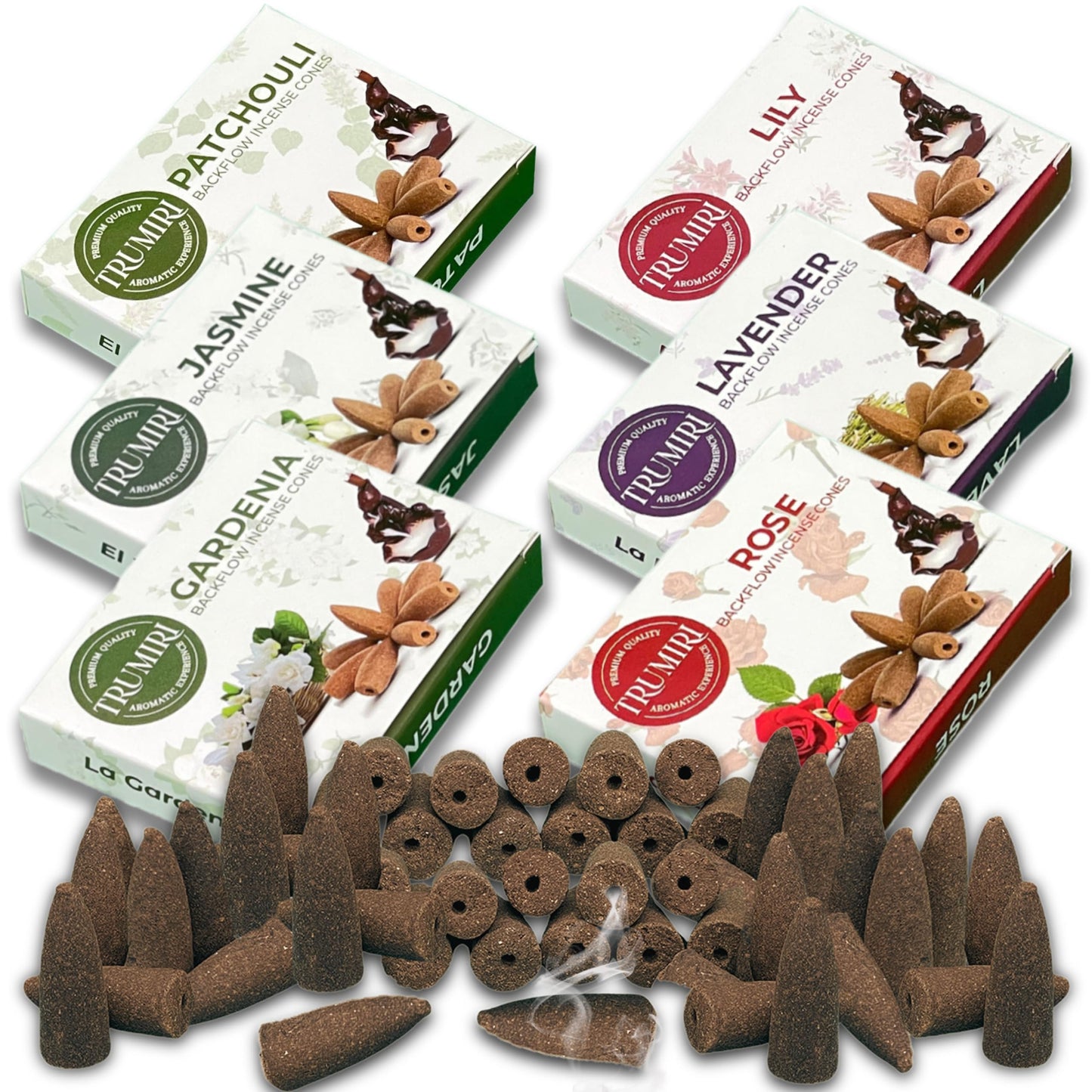 Floral Backflow Incense Cones